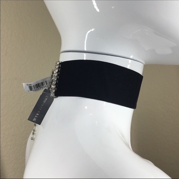 Cristabelle Wide Velvet Choker - Picture 3 of 7